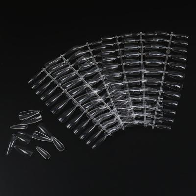 China Flexibility 240 Pieces Transparent False Nail Tips Traceless Almond Ballerina Nail Oval False Manicure Stiletto Tips for sale