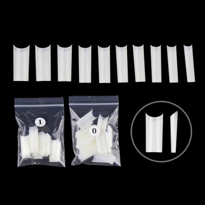 China 500pcs Flexibility False Nail Tips Clear / XL Water Pipe French Tips Manicure Natural Extra Long Gel Acrylic Fake Nail For Diy Salons for sale