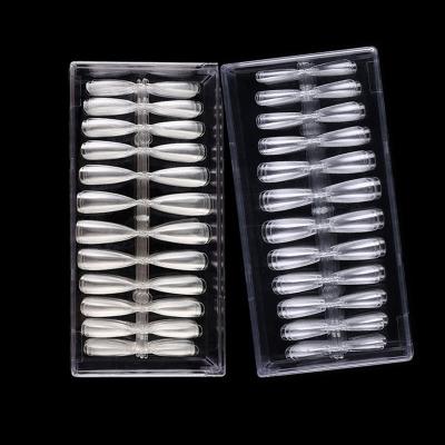 China Wholesale High Quality Sizes Flexibility 6 504 Pcs/Box Ballet Almond Clear Fake Color Thickening And Shaping Full Coverage Nail Tips for sale