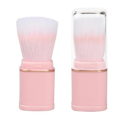 China Flat Brush Anzini single  wholesale Portable Short Handle Makeup Tool  Plastic Handle  Fiber Hair  Travel Telescopic Blush Brush  Dot brush for sale