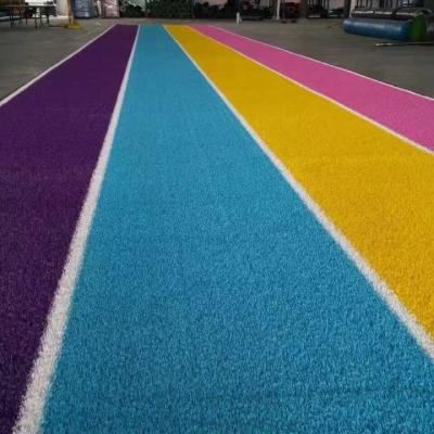 China Multi Colored Sports Artificial Rainbow Ski Grass Field Tennis Decoration Synthetic Lawn for sale