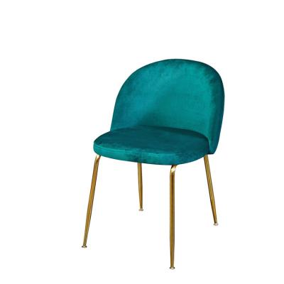 China Green Beige Velvet Comfotable Chesterfield Designer Chair Velvet Nordic Dining Dining Chairs Nordic Luxury for sale