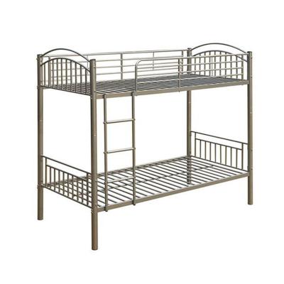 China Bunkbed industrial pink and purple metal cheap used bunk beds for sale children dormitory loft bed folding camping from China for sale