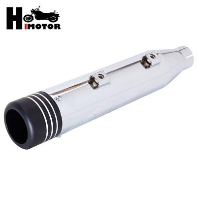 China HiMotor Q235 Chrome Escape Para Motorbike Exhaust Motorcycle Muffler Part for harley sportster XL 883 1200 for sale