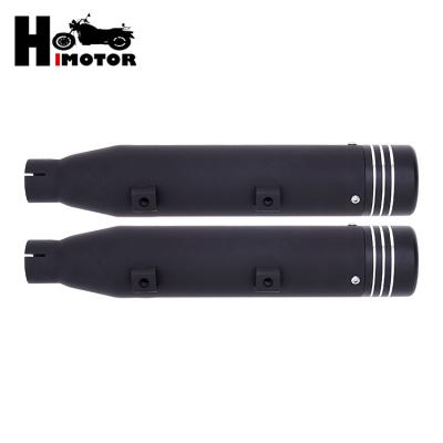 China Q235 motorcycle maker black metal slip on exhaust muffler pipe for motorcycle harley sportster XL 883 1200 for sale