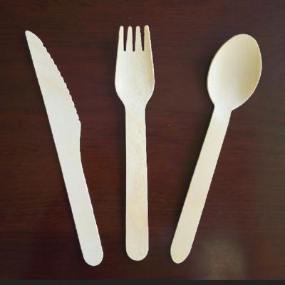 China Biodegradable Disposable Flatware Sets Knife Type Cutlery Set Wooden for sale