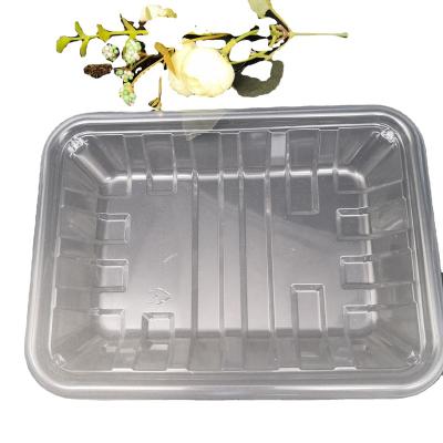 China 100%Eco-friendly PLA Disposable Biodegradable High Quality Disposable Meat Tray Transparent Factory for sale