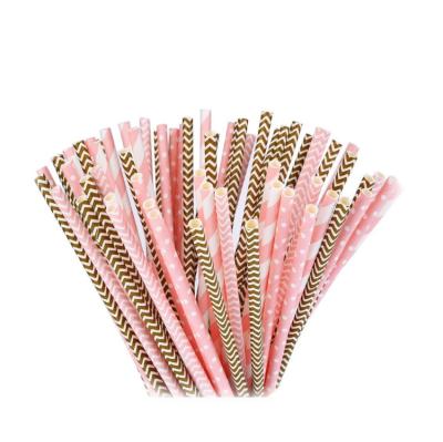 China Eco - Friendly Disposable Item Custom Cocktail Party Favor Drinking Paper Straw for sale