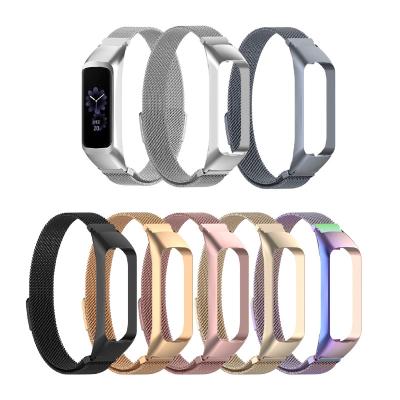 China Replace Fashionable Watchband For Samsung Galaxy Fit Smart Watch 2 SM-R220 Wristband Strap Loop Stainless Steel Magnetic Milanese Watch Band for sale