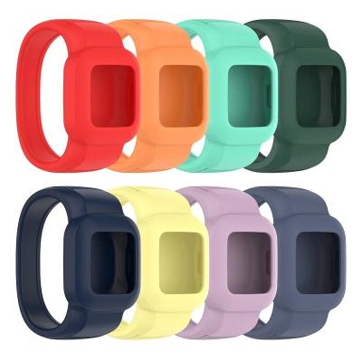 China Replacement Watch Band Single Buckle Sports Strap Replacement for Garmin Vivofit jr.3 Solid Color Soft No Buckle Silicone Watch Strap for sale