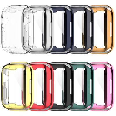 China Full Cover Smartwatch Shockproof Screen Protector Bumper Cover For Apple Watch 7 41mm TPU Plated 45mm Protective Case for sale