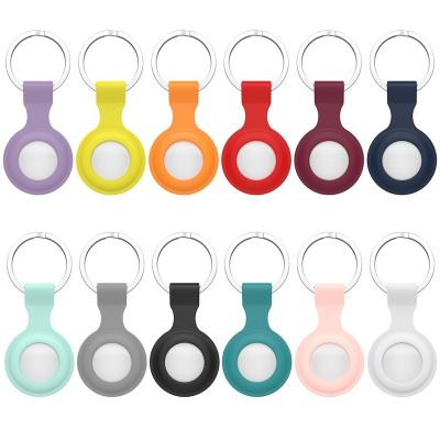 China Single Cat Collar Keychain Holder Easy Anti-lost Silicone Dog Tracker GPS Cover Protective Case For Apple Airtags for sale