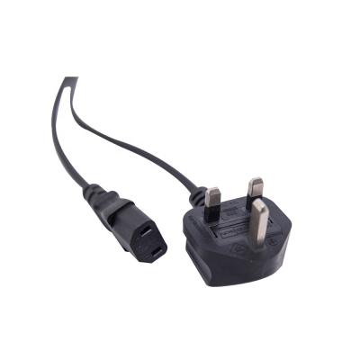 China Home Appliance BS ASTA Singapore Power Cord 3 Prongs Cable End 1363 Cut Open Lined IEC 320 C13 for sale