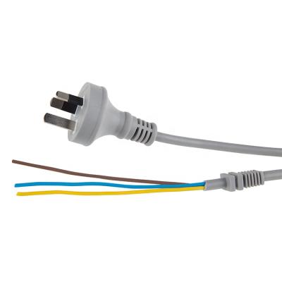 China Home Appliance PVC Material IF-3 Australia SAA 3 Pin Plug AC Power Cord 10A/250V 3 Core Cable for sale