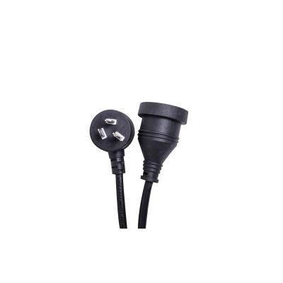 China Home Appliance 10A/250V Piggyback Power Cord Australia SAA Approved Australia Standard 3 Pin Plug Male Female Power Cord for sale