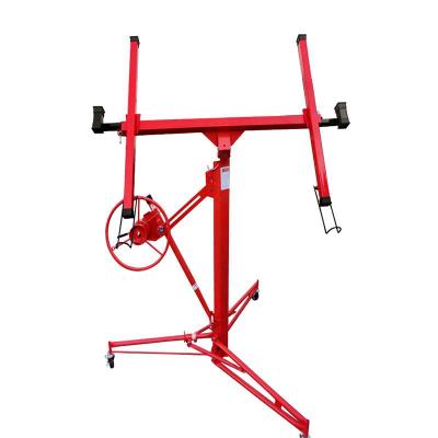 China Heavy Duty Panel Lift 11FT Drywall Elevator Plasterboard Lifter Panel Crane Jack Lifter Construction Tool, Red for sale