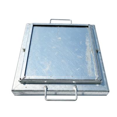 China Hot Dip Galvanized Iron Sheet New Design Manhole Cover And Frame for sale