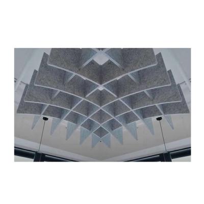 China Artistic Ceilings 2021 Class E0/E1 Modern Acoustic Ceiling Restaurant Office Sound Absorbing Decorative Ceiling Panels for sale