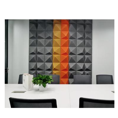 China Modern Design 3D Hexagon Polyester Acoustic Pet Office Decoration Hexagon Wall Sound Barrier for sale