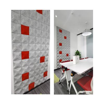 China Modern 3D Panel System 3d Wall Panels Polyester Fiber Acoustic Decorative Acoustic Wall Panel for sale