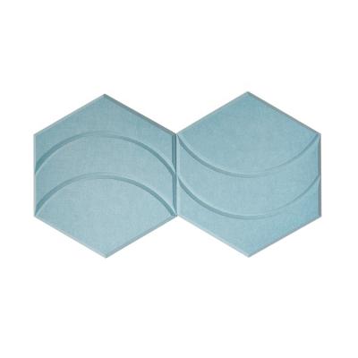 China Modern Decorative Hexagon 3D Polyester Fiber Acoustic Sound Barrier Wall Panels for sale