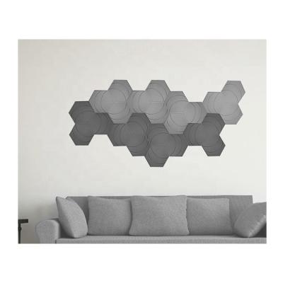 China 2021 New Arrival Modern Eco Friendly Hexagon Polyester Fiber Decoration Sound Absorbing Panel for sale