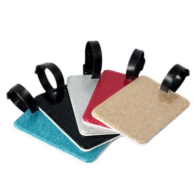 China High Quality PU Leather Colored Sublimation PU Luggage Tag Label for sale