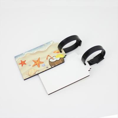 China Promotion Gifts MDF High Quality Blank 3MM Sublimation Luggage Tags for sale