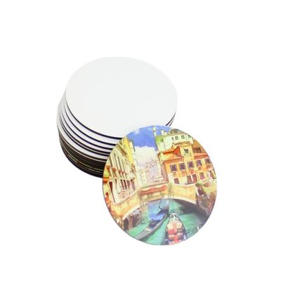 China Round Shapes Sublimation MDF Coasters DIY Heat Transfer Heat Press Printing Sublimation Wooden Mug Mat for sale