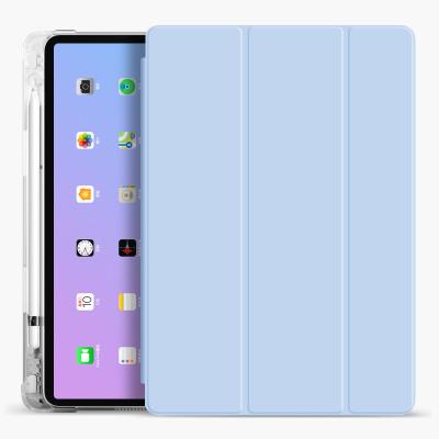 China TPU+PU Tablet Case For iPad Air 4 Case 10.9 Inch Funda TPU Translucent Bottom Cover For iPad Air 2020 Pencil Case for sale