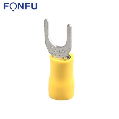 China Wire Connecting SV5.5-6S Insulated Fork Shaped Wire Connector Crimp Electrical Terminal U 