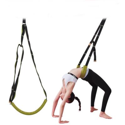 China Fitness Center Stretcher Yoga Rope Splits Legs Stretching Stretch Belt Yoga Aid Supplies Dance Soft Open Crotch Lower Waist Trainer for sale