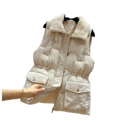 China Wholesale Women's Breathable Jackets Cotton Vests 2021 Winter New Loose Thin Vest Thickened Jacket Coat Outer Vest for sale