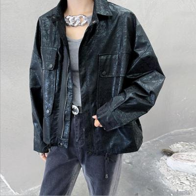 China 2021 Autumn New Thin Section Loose Fashion Short Slim Casual Pocket Cardigan Jackets Viable Wholesale Women's Jackets Large for sale