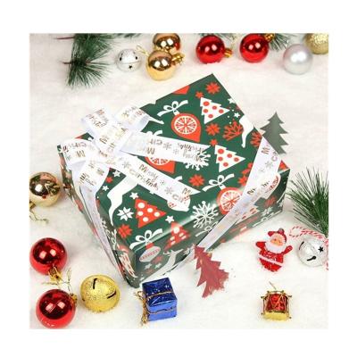 China paper & Custom Cardboard Christmas Elements Printing Designs Gift Wrap Gift Wrapping Paper for sale