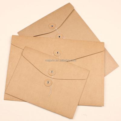 China Closed Clasp Kraft Paper Clasp Closed Envelopes With Custom Design Available for sale