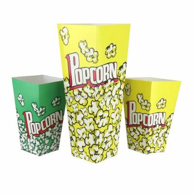 China Recyclable Cartoon Popcorn Box Classic Popcorn Packaging Boxes With Food Grade Paper For Cinema for sale