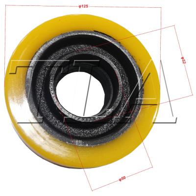 China New Forklifts Forklift Spare Parts Loading PU Polyurethane Wheel For EPT20-20RA/ES14-14RA/ES16-16RA 1220-142001-00 for sale