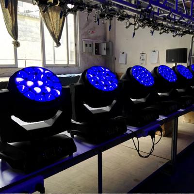 China Stage DJ Disco Stage Lighting 19X15W RGBW Bee Eye LED Beam Light Beam Wash Concert Show Moving Head Lights for sale