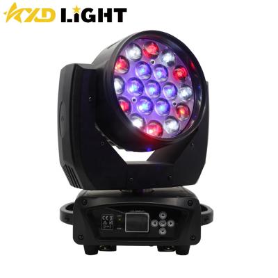 China High Quality Ring Control Zoom Led Moving Stage Head Wash, 19pcs RGBW 4in1 Led Moving Head Lights for sale