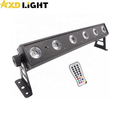 China LANDSCAPE remote DMX radio led wall washer 6x12w RGBWA 6IN1 UV not waterproof stage lighting DJ party decor disco led wallwasher light for sale