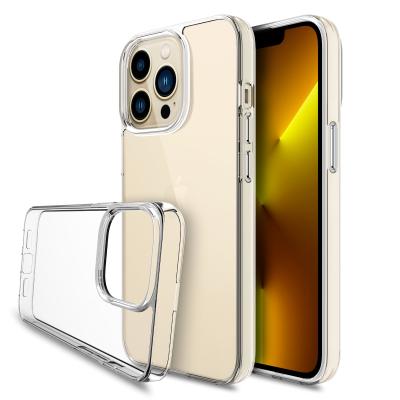 China Hot Selling Shockproof Clear Transparent Soft Edge PC Plastic Hard Empty Strip TPU Case For iPhone 11 12 13 Series for sale