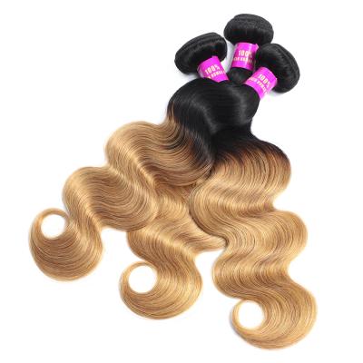 China Wholesale Silky Straight Wave Factory Ombre 1b/27 Color Hair Weave Body Wave,Brazilian Colorful Soft Hair Bundles Beauty Interesting Hair for sale