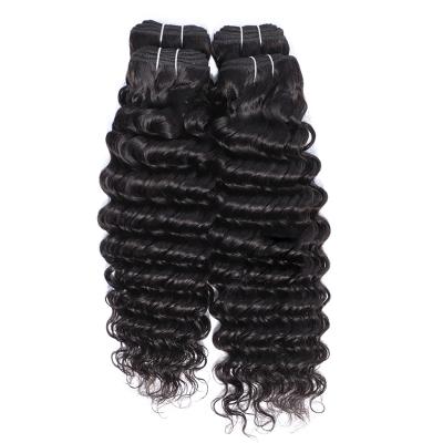 China Silky Straight Wave 100 Percent Remy Malaysian Deep Wave Hair Bundle 3pcs Virgin Remy Hair Bundle With Lace Silk Low Closure Middle Piece for sale