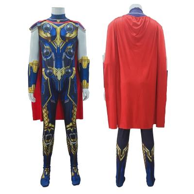 China New Arrival Hotsale Thor Halloween Jumpsuit Tight Anime Costume Cosplay Stage Cosplay Costume With Cloak for sale