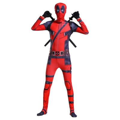 China Cosplay Comic Costume Movie Game Costume Parent-children Red Spider Pool Dead Suit Anime Spiderman Halloween Adult Costume for sale