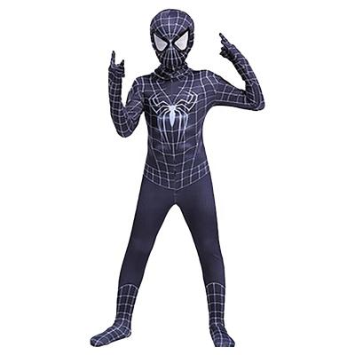 China Halloween Cosplay Zentai Spiderman Spandex Overalls Superhero Black Spider-Man Jumpsuit Anime Cosplay Costume Halloween Cosplay Comic Suit for sale