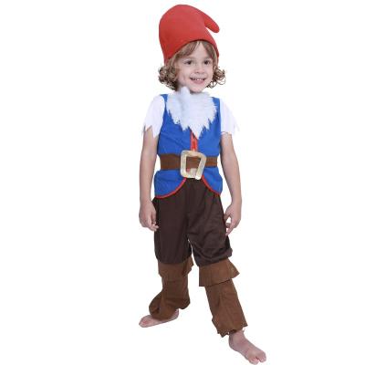 China Promotional Cheap Halloween Party Fancy Dress Halloween Costumes For Kids Christmas Mushroom Elf Cosplay Costume With Accessories for sale