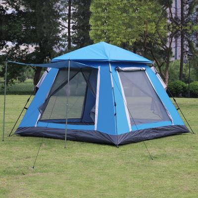 China Factory direct sales 4-5 people automatic spring extended type ship large tent open space rainproof outdoor camping tent for sale