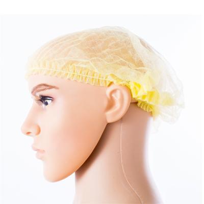 China Shop Disposable Non Woven Net Head Cap Cover Hair Doctor Surgical Cap Band Around Crowd Hat for sale